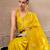 yellow silk blend tissue zari weaving saree with blouse piece