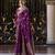 violet silk blend tissue zari weaving saree with blouse piece