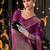 violet silk blend tissue zari weaving saree with blouse piece