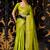 parrot green silk blend tissue zari weaving saree with blouse piece