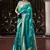 sky blue silk blend tissue zari weaving saree with blouse piece