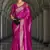 magenta silk blend tissue zari weaving saree with blouse piece