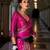 magenta silk blend tissue zari weaving saree with blouse piece