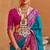 sky blue silk blend zari weaving and patola border saree with blouse piece