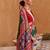 dark green silk blend zari weaving and patola border saree with blouse piece