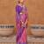 pink silk blend zari weaving and patola border saree with blouse piece