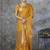mustard corron silk blend zari woven saree with blouse piece