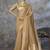dark beige corron silk blend zari woven saree with blouse piece