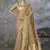 dark beige corron silk blend zari woven saree with blouse piece