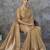 dark beige corron silk blend zari woven saree with blouse piece