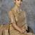dark beige corron silk blend zari woven saree with blouse piece