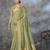 green corron silk blend zari woven saree with blouse piece