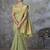 green corron silk blend zari woven saree with blouse piece