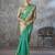mint corron silk blend zari woven saree with blouse piece