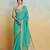 mint handloom khadi silk blend zari woven saree with blouse piece