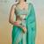 mint handloom khadi silk blend zari woven saree with blouse piece