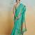 mint handloom khadi silk blend zari woven saree with blouse piece