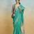mint handloom khadi silk blend zari woven saree with blouse piece