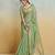olive handloom khadi silk blend zari woven saree with blouse piece