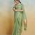 olive handloom khadi silk blend zari woven saree with blouse piece