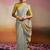 grey viscose dola minakari pallu saree with fancy blouse piece
