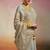 grey viscose dola minakari pallu saree with fancy blouse piece
