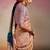 peach viscose dola minakari pallu saree with fancy blouse piece
