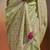 olive viscose dola minakari pallu saree with fancy blouse piece