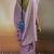 lavender viscose dola minakari pallu saree with fancy blouse piece