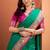 green silk blend zari weaving patola saree with blouse