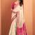 beige silk blend zari weaving patola saree with blouse