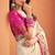 beige silk blend zari weaving patola saree with blouse