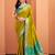mustard silk blend zari weaving patola saree with blouse