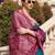 teal silk blend zari weaving work saree with blouse