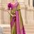 brown silk blend zari weaving work saree with blouse