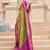 brown silk blend zari weaving work saree with blouse