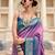pink silk blend zari weaving work saree with blouse