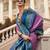 pink silk blend zari weaving work saree with blouse