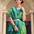 mint silk blend zari weaving work saree with blouse