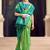 mint silk blend zari weaving work saree with blouse