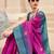 purple silk blend zari weaving work saree with blouse