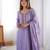 Lavender Color Beautiful Kurti Set With Dupatta Festival Wear Suit Set New Arrival