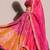 Pink and Orange Bandhani sequin Work Lehenga Choli with Dupatta