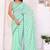 sea green Georgette Embroidered Ready to Wear Saree With Unstitched Blouse