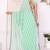 sea green Georgette Embroidered Ready to Wear Saree With Unstitched Blouse