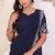 navy blue Embroidery Georgette Ready to Wear Saree With Unstitched Blouse