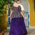 Purple Fendy Embroidered & Sequins Work Peplum Top With Flared Lehenga
