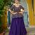 Purple Fendy Embroidered & Sequins Work Peplum Top With Flared Lehenga