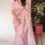 Pink jimmy choo with pearl katadana handwork saree with blouse