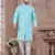 Full ckicken kari computer embroidery indowestern sherwani set with fancy botton